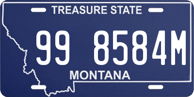 MT license plate 998584M