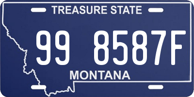 MT license plate 998587F