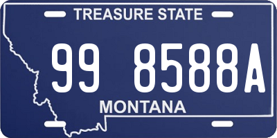 MT license plate 998588A