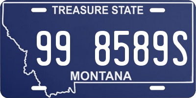 MT license plate 998589S