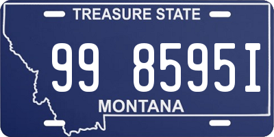 MT license plate 998595I