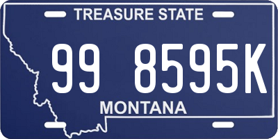 MT license plate 998595K