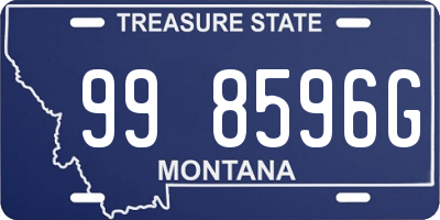 MT license plate 998596G