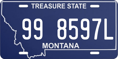 MT license plate 998597L