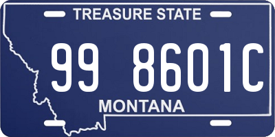 MT license plate 998601C