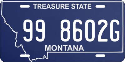 MT license plate 998602G