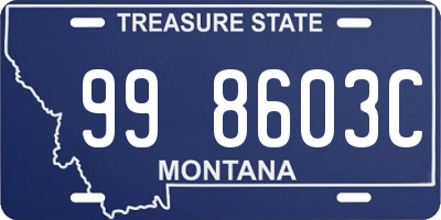 MT license plate 998603C