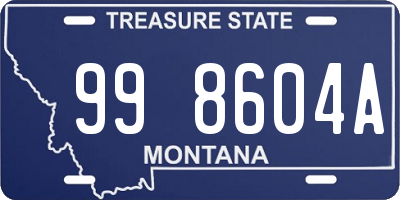 MT license plate 998604A