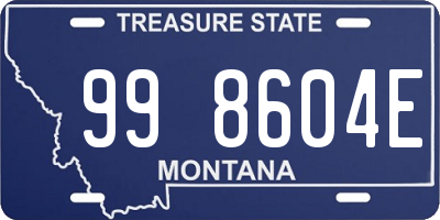 MT license plate 998604E