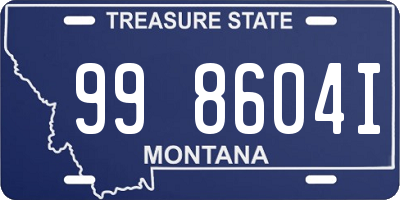 MT license plate 998604I