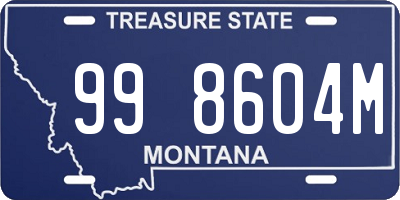 MT license plate 998604M