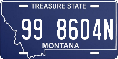 MT license plate 998604N