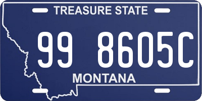 MT license plate 998605C