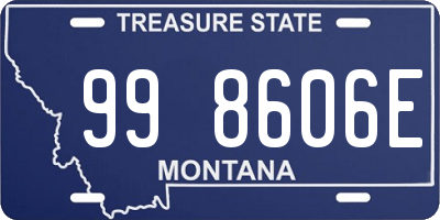 MT license plate 998606E