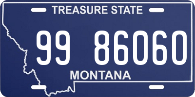 MT license plate 998606O