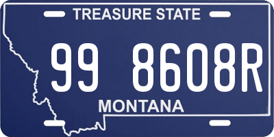 MT license plate 998608R