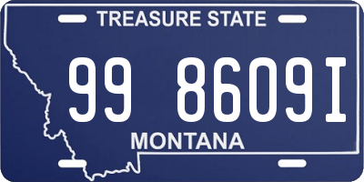 MT license plate 998609I