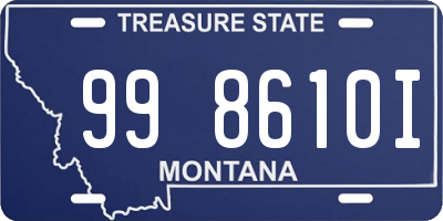 MT license plate 998610I