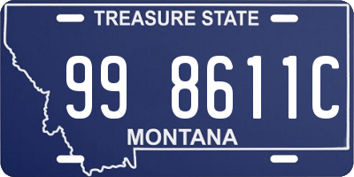 MT license plate 998611C