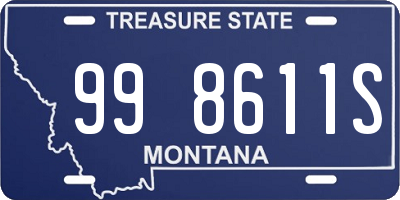 MT license plate 998611S