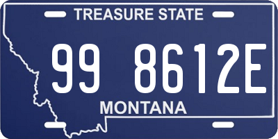 MT license plate 998612E