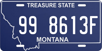 MT license plate 998613F