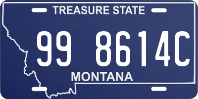 MT license plate 998614C