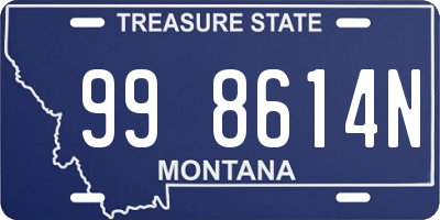 MT license plate 998614N