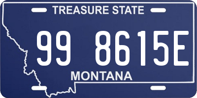 MT license plate 998615E