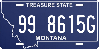 MT license plate 998615G