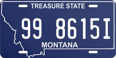 MT license plate 998615I