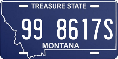 MT license plate 998617S