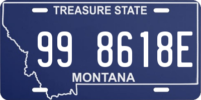 MT license plate 998618E