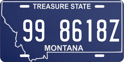 MT license plate 998618Z