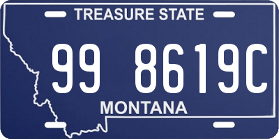 MT license plate 998619C