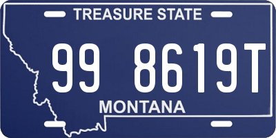 MT license plate 998619T