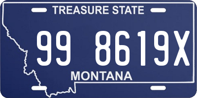 MT license plate 998619X