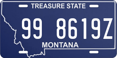 MT license plate 998619Z