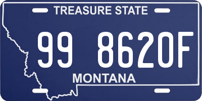 MT license plate 998620F