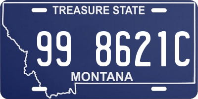 MT license plate 998621C