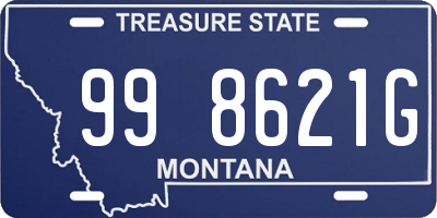 MT license plate 998621G