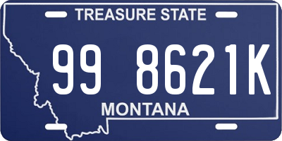 MT license plate 998621K