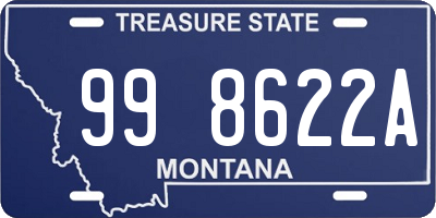 MT license plate 998622A