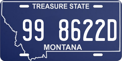 MT license plate 998622D