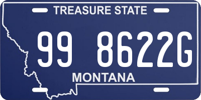 MT license plate 998622G