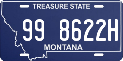 MT license plate 998622H