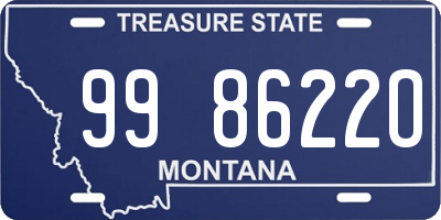 MT license plate 998622O