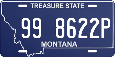 MT license plate 998622P