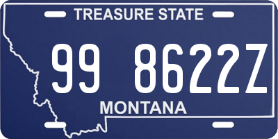 MT license plate 998622Z