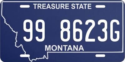 MT license plate 998623G